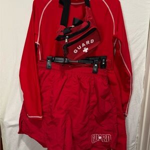 Lifeguard bundle - fanny pack , long sleeved shirt, shorts (various sizes ) NWOT